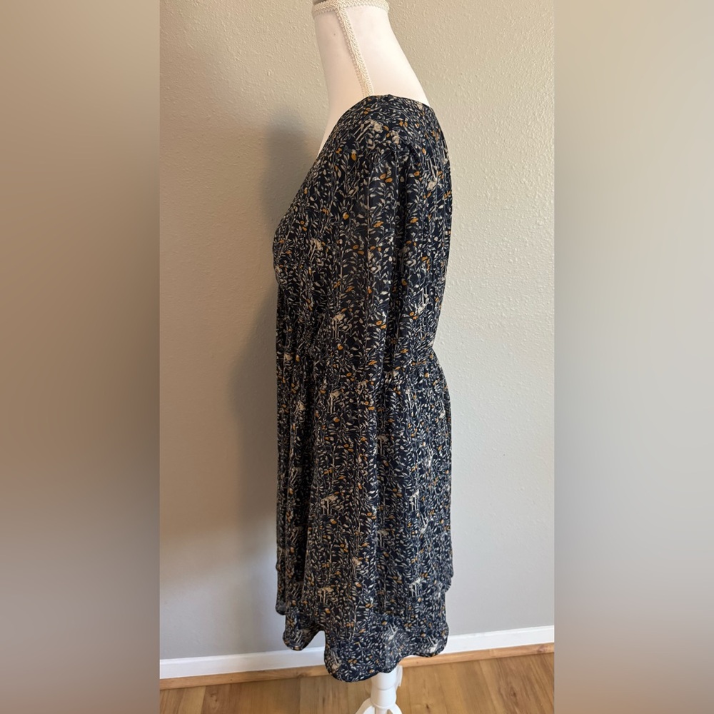 LUCCA Boho Floral Bell Sleeve Mini‎ Dress - Size Large - Picture 3 of 11
